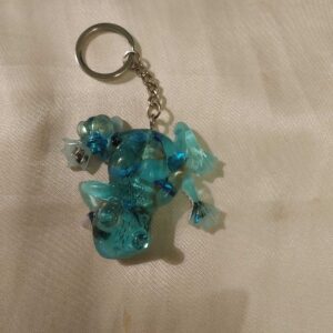 Frog & Bug Ocean Theme Broken Shell Pieces Keychain