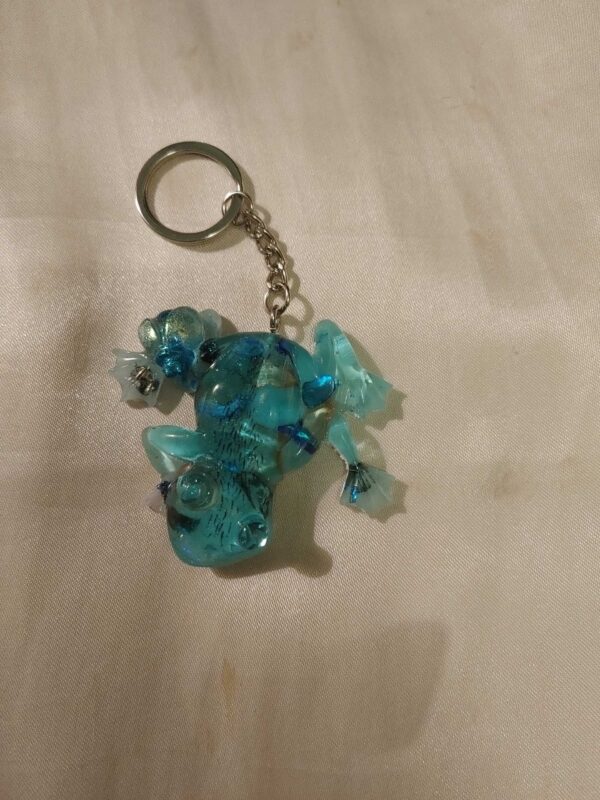 Frog & Bug Ocean Theme Broken Shell Pieces Keychain