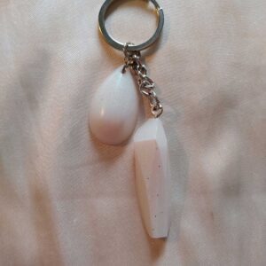 Crystals White Keychain