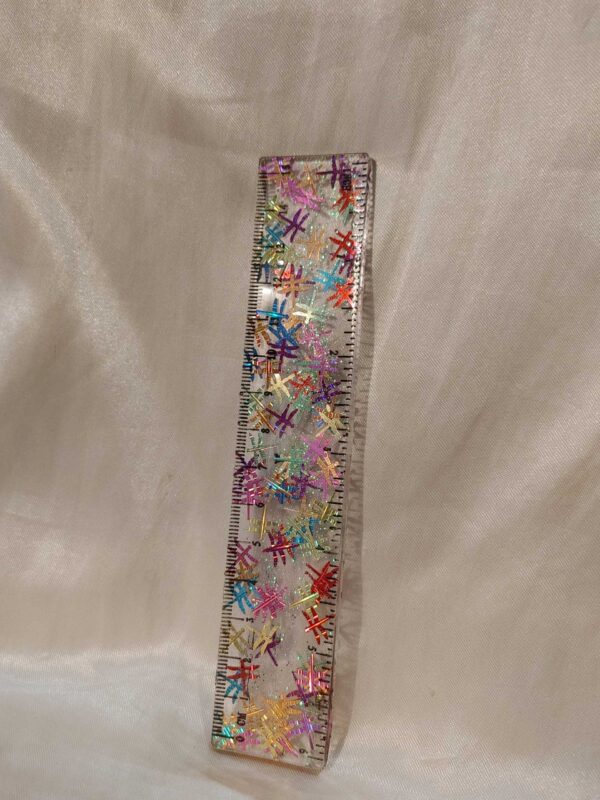 Ruler 6in Dragonfly Glitter