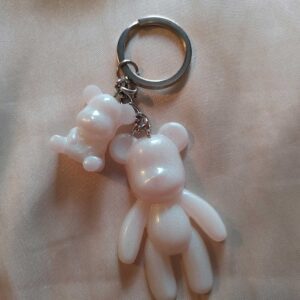 Teddy Bear/Bear White Keychain
