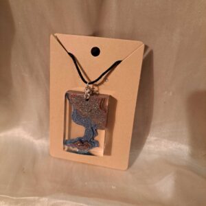 Rectangular Layered Grape/Galaxy Black Adjustable Cord Necklace