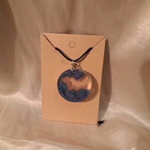 Round Layered Grape/Galaxy Black Adjustable Cord Necklace