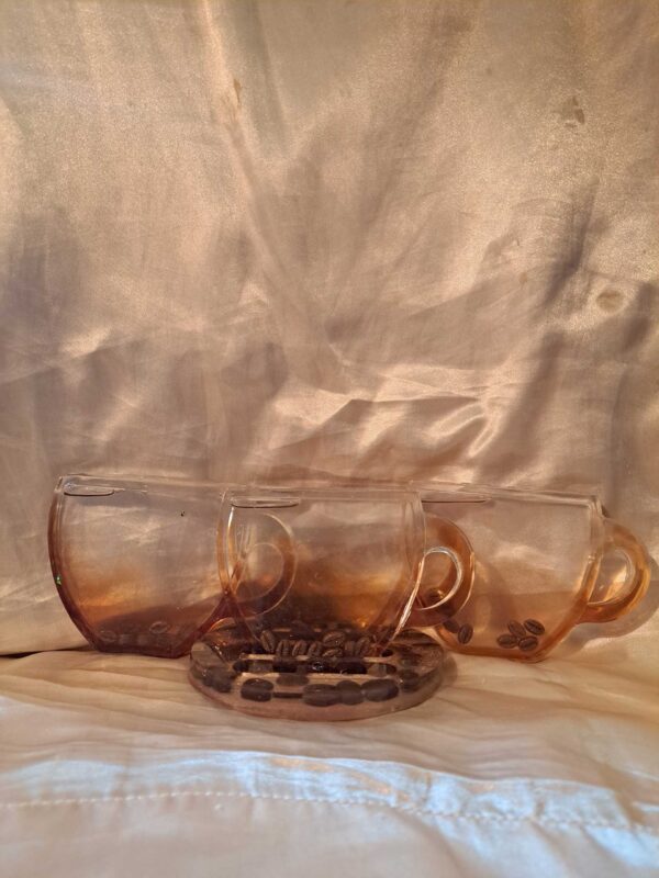 Coffee Cup Brown Shaker Coasters/Trivet Set - Image 2