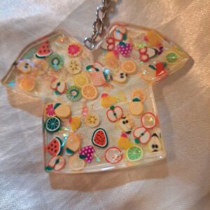 T-Shirt Fruity Glitter Keychain