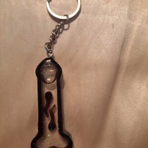 Penis Black Swimmers Black Accents Keychain