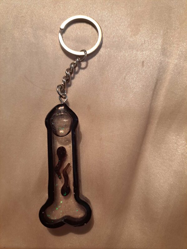 Penis Black Swimmers Black Accents Keychain