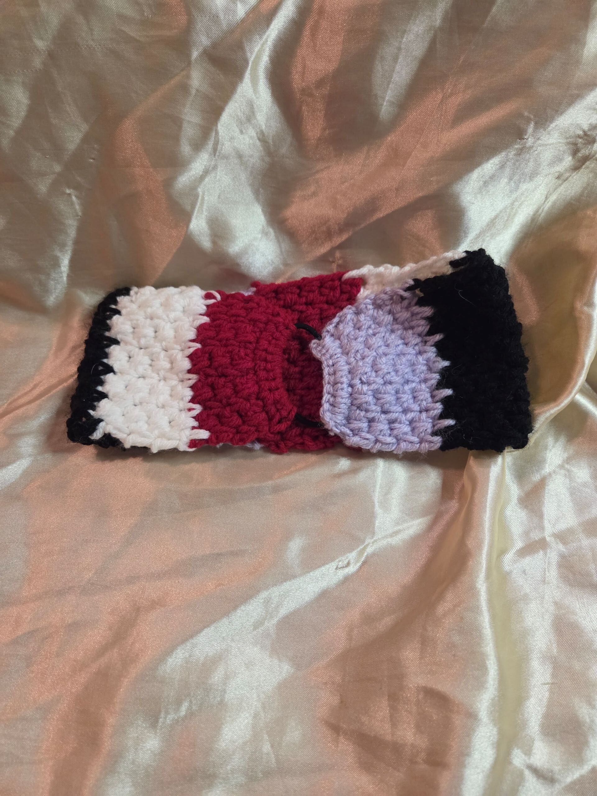 Simple Style Purple/Black/White/Red Adult Crocheted Headband - Image 2