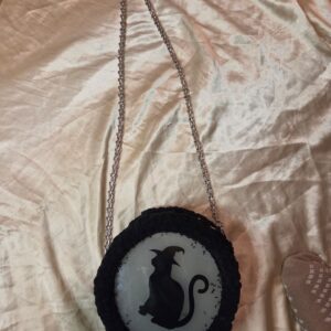 Black Cat "I Put a Spell on Mew" Glow-in-the-Dark Crochet Purse