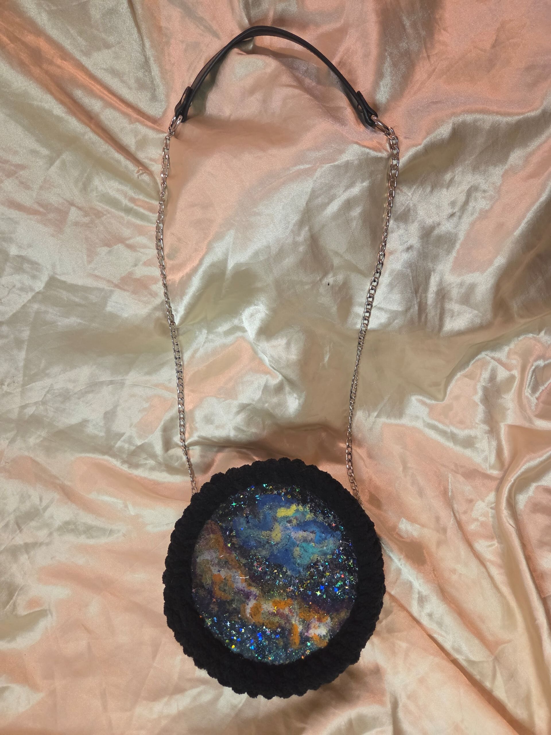 Space Theme Crochet Purse