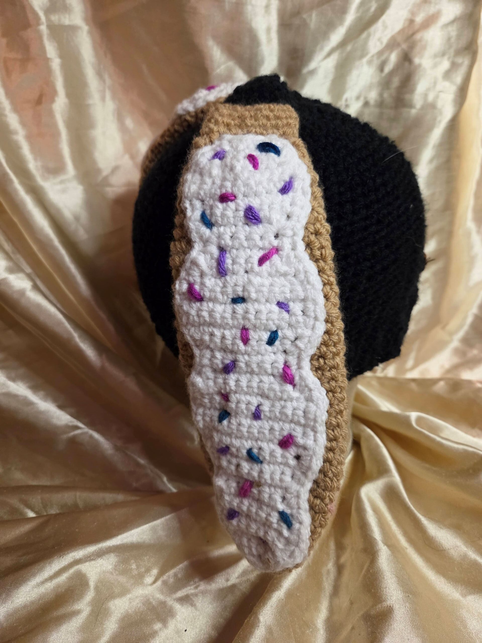 Punk Bunny Donut Ears Black/White/Light Brown Adult Hat