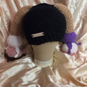 Punk Bunny Ice Cream Cone Ears Black/White/Brown/Purple/Pink Adult Hat