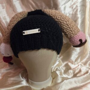Punk Bunny Ice Cream Cone Ears Black/White/Brown/Red/Pink Adult Hat