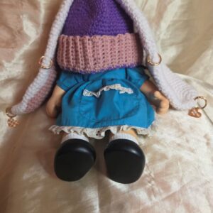 Punk Bunny Purple/White/Pink + Gold Tone Piercings Toddler/Child Hat