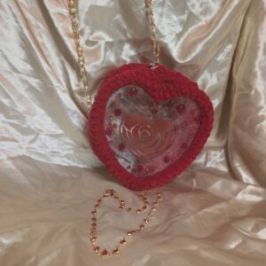 Heart Rose Crochet Purse